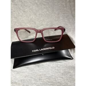 NEW Karl Lagerfeld Matte Bordeaux optical Lens 54mm w/KL Case KL912 082 MSRP$183